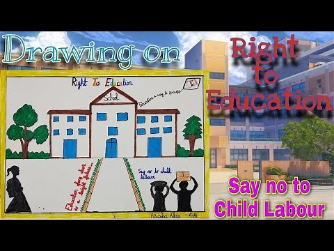 Drawing On Child Right To Education| Stop Child Labour Poster |World Day Against Child Labour Poster