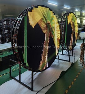 [Hot Item] Full Color Video Advertising LED Screen Special Shape Curved Column Cylinder Cube Sphere Circle Shape Flexible Custom LED Display