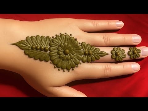 Very easy simple mehndi designs/ cone designs/ mehndi dava/ mehndi chhap/ simple mehndi designs