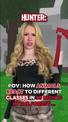 How ANIMALS “REACT” to DIFFERENT CLASSES In 99 NIGHTS IN THE FOREST on ROBLOX… 🐇🐺🐻