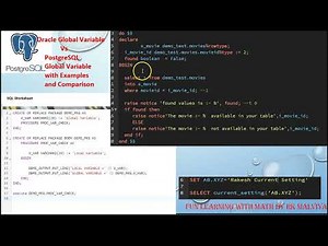 PostgreSQL Global Variables Vs. Oracle Global Variables - Examples And Comparison #VD58