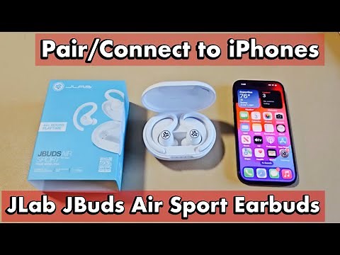 How to Pair / Connect JLab JBuds Air Sport Earbuds to iPhones