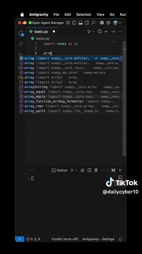 Python Library numpy | Part 4 #python #numpy #numpytutorial #tutorial #pythontutorial #pythonprogramming #dailycyber #cybersecurity