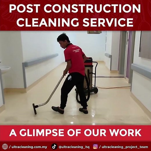 Post-construction cleaning by ULTRA CLEANING.