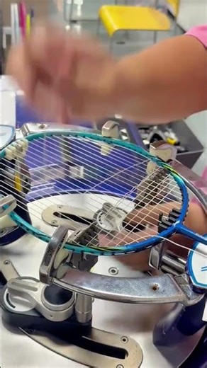Professional Badminton Racket Stringing Techniques With An Automated Machine For Precision