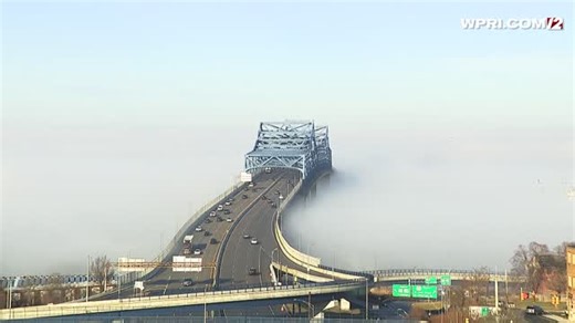WPRI 12 | WPRI.com on Instagram: "WATCH: An eerie commute for drivers crossing the Braga Bridge this morning, as heavy fog created this picturesque view. Tap the link for your full forecast."