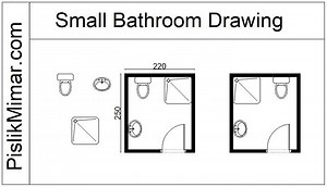 Small Bathroom DWG ✔️ in Autocad (730,40 kb) Free Download