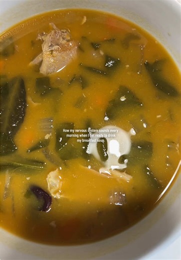 Recipe is already posted and linked to my breakfast soup playlist 😋 #breakfastsoup #antiinflammatory #souptok