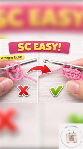How to Single Crochet (SC) for Beginners 🧶 Easy Step-by-Step