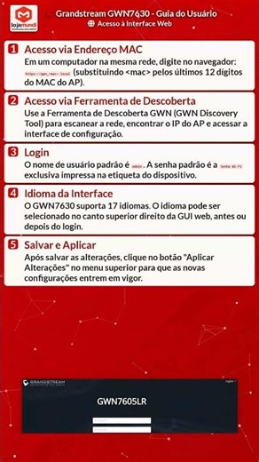 GWN7630: Acesse a Interface Web! #Shorts