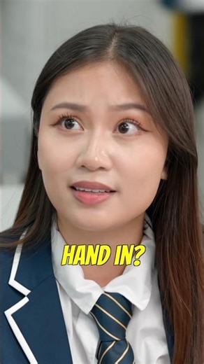 Chloe tries to hand up her homework during a fire 😰