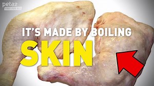 Gelatin (n): Boiled skin, tendons, ligaments, & bones of animals. YUM! | peta2