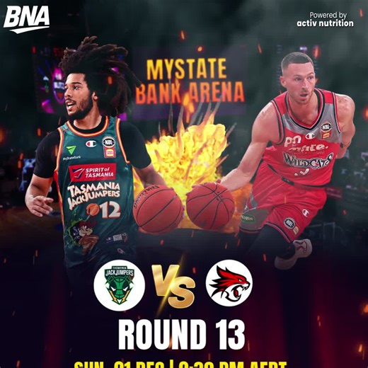 📢 Game Day – NBL Round 13! Tasmania JackJumpers vs Perth Wildcats 🏀 🗓️ Sunday, December 21, 2025 ⌚ 2:30 PM AEDT 🏟️ MyState Bank Arena 📺 ESPN on Disney What’s your prediction for today’s game? ⬇️ #nbl #australia #tasmaniajackjumpers #perthwildcats