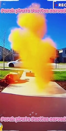 Porch Pirate Grabs Amazon Box… Gets GLITTER BOMBED! 😂 Instant Karma