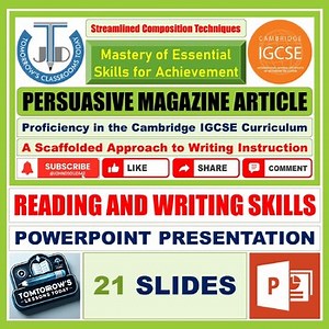 Persuasive Magazine Article for Cambridge IGCSE