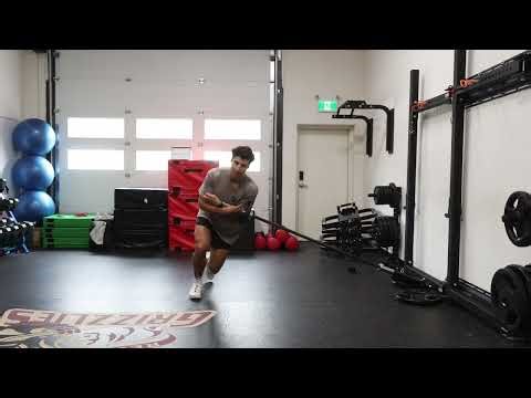 Single Leg Landmine Squat Jump Exercise Demo