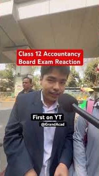 Class 12 Accountancy Board Exam Reaction