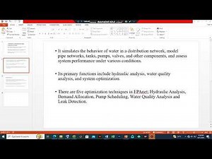 Optimization of a Water Distribution Network in EPANET Part 1