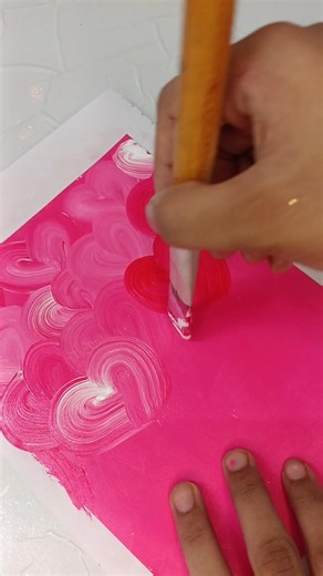 ini valla പ്രാക്ക് ayirikko😳 Satisfying Heart Art ❤️ | Brush Technique Painting | Easy DIY Painting