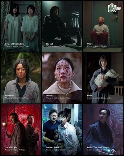 👻🇰🇷 9 KOREAN HORROR MOVIES THAT WILL KEEP YOU AWAKE 🩸🎬 Ghosts • Demons • Possession • Survival • Supernatural Dread Korean horror has a unique way of turning ordinary homes, forgotten memories, ancient rituals, and everyday fears into deeply unsettling nightmares. Here are 9 films that deserve a place on every horror fan’s watchlist. 1. 🏚️ A TALE OF TWO SISTERS (2003) Two sisters return home after a stay in a psychiatric institution, only to encounter disturbing events surrounding their fa