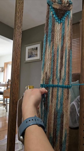 Twining is an ancient form of weaving, and it's how I attach the D-rings to the center of the cinch. Watch me work! 🐐🧶🐎 #wildreidranch #mohairlove #mohair #mohaircinch #fibergoats #fiberarts #angoragoats #coloredangoragoats #weaving #handwoven #twining #customtack #handmade | Wild Reid Ranch
