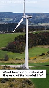 1.5M views · 21K reactions | This doesn't seem very "green" 勞 A wind farm in NY was destroyed recently after it reached the end of its "useful life" which was only 25 years. By the way, these turbines can't be recycled, so they'll be sent to fill up a landfill. | The Empowerment Alliance | Facebook