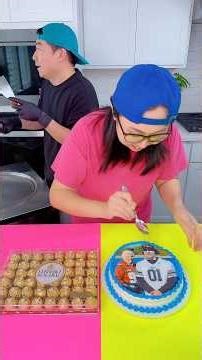 Mr Beast cake vs Yellow Mustard ice cream challenge!🍨 #funny by Ethan Funny Family