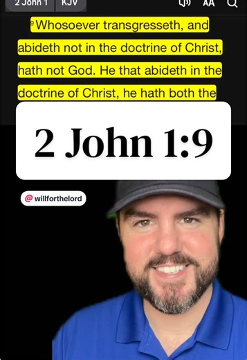 2 John 1:9 | 9/19/26 #verseoftheday #Jesus #willforthelord #SinFree #SinNoMore
