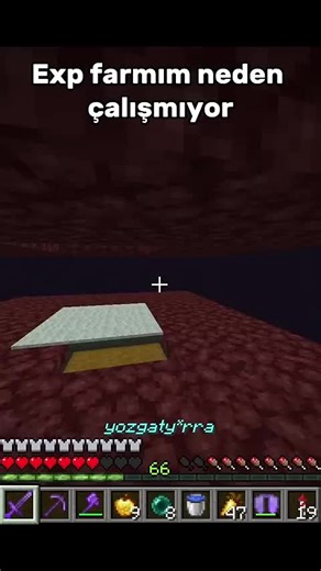 bu Xp farmı niye çalışmıyor bilen varmı #minecraft