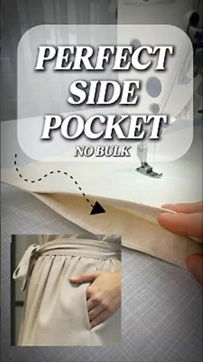 How to Sew a Perfect Side Seam Pocket | #shorts