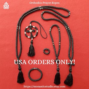Black Silk Orthodox Prayer Rope – Monastic Style, 12, 33, 50, 100,150 Knots RESTOCKED! - Etsy