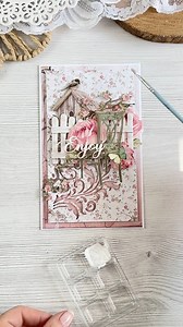 63K views · 1.3K reactions | https://ldli.co/e/om1k6pl Spring, blooming flowers, sitting in the garden, listening to birds singing! Create a layer card with me! For a friend who loves their garden, for someone retiring, for a birthday! Stamperia House of Roses collection  #papercrafts #cardmaking #handmadecards | Emilia Sieradzan Creative Studio | Facebook