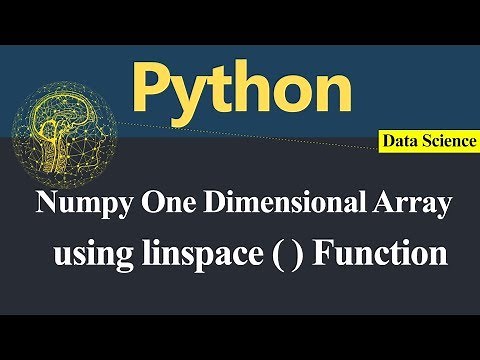 Numpy One Dimensional Array using linspace Function in Python (Hindi)