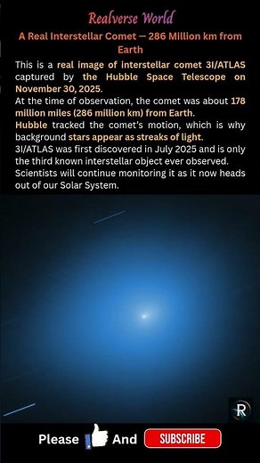 A Real Interstellar Comet 286 Million km From Earth | Hubble Image #spacefacts #spaceexploration