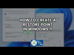How to Create a Restore Point in Windows 11