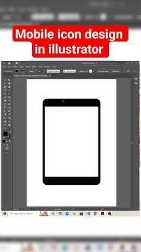 Mobile icon design in illustrator | mobile ka logo illustrator me kaise banaye #vectorart #design