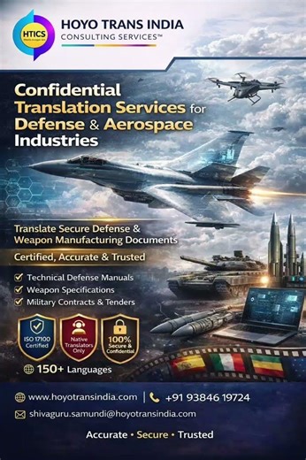 Confidential Translation Services for Defense & Aerospace Industries