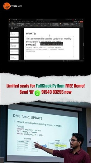 How to Update Data in SQL | DML Commands | PythonLife