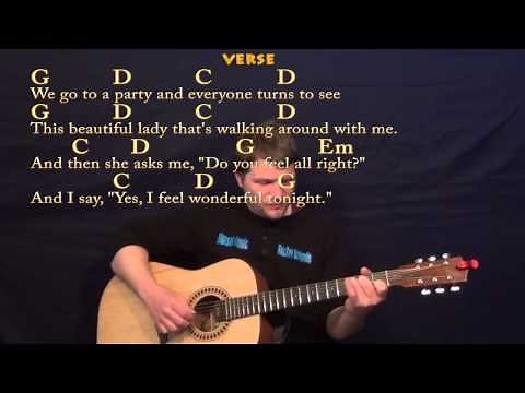 Wonderful Tonight - Easy Fingerstyle Guitar Cover Lesson with Lyrics