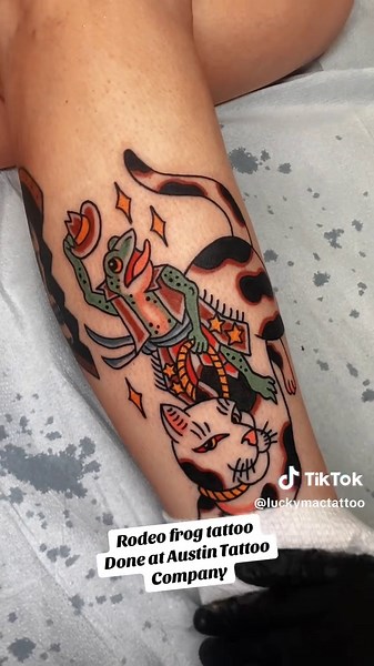 Rodeo Frog Tattoo Art at Austin Tattoo Company