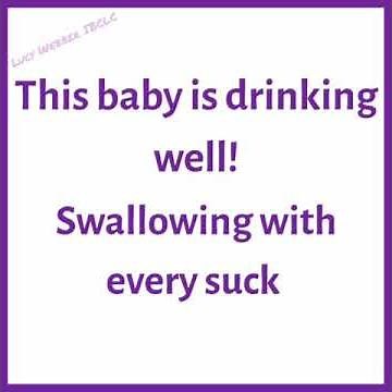 How to recognise when a baby is drinking well