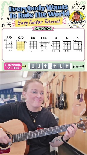 Everybody Wants To Rule The World – Tears for Fears 🎸 #Easy #guitar #tutorial