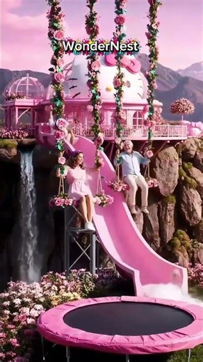 🏡✨ Hello Kitty Cliff House – The Ultimate Healing Place! 🌸💖