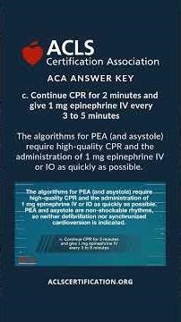 ACLS Megacode 5 Question 6 Answer Key #ACLS #megacode #usashorts