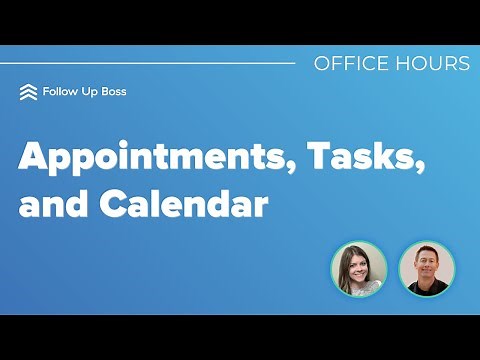 Using Appointments, Tasks, and Calendar in FUB