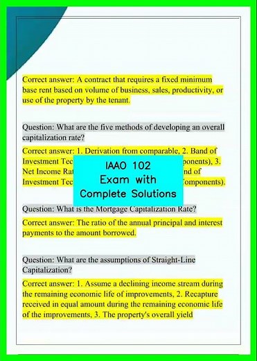 IAAO 102 Exam with Complete Solutions video