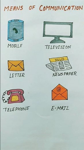 Means of Communication/ How to draw means of communication drawing #shorts