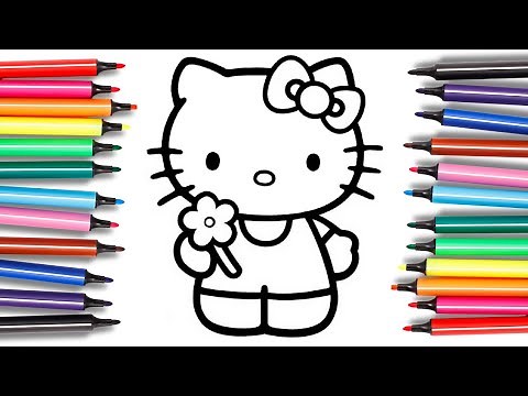 Hello Kitty Coloring Page - Fun Video for Kids and Toddlers