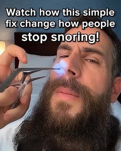 Think nose strips help with snoring? Think again. 😨 Most men don’t know this but snoring has nothing to do with your nose, pillow placement, sleeping position or even weight… There is a hidden muscle that is responsible for 97% of snoring. Watch the video and find out how to control snoring in just one night 😴 | Better sleep
