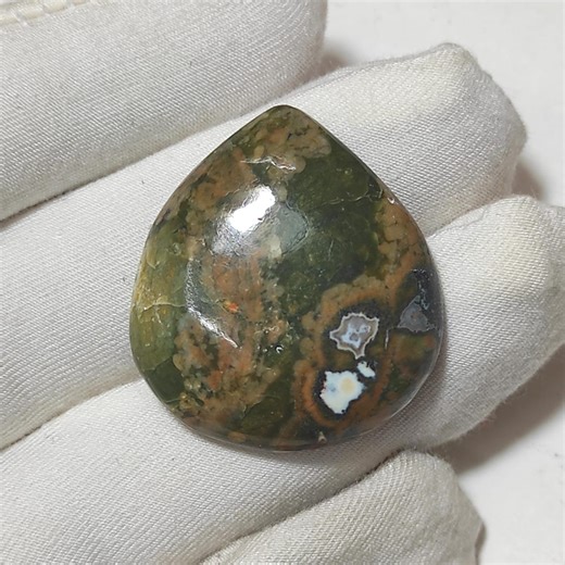 Natural Rainforest Rhyolite Cabochon (SIZE - 28X25X6 ) (WEIGHT - 34 ) - Etsy